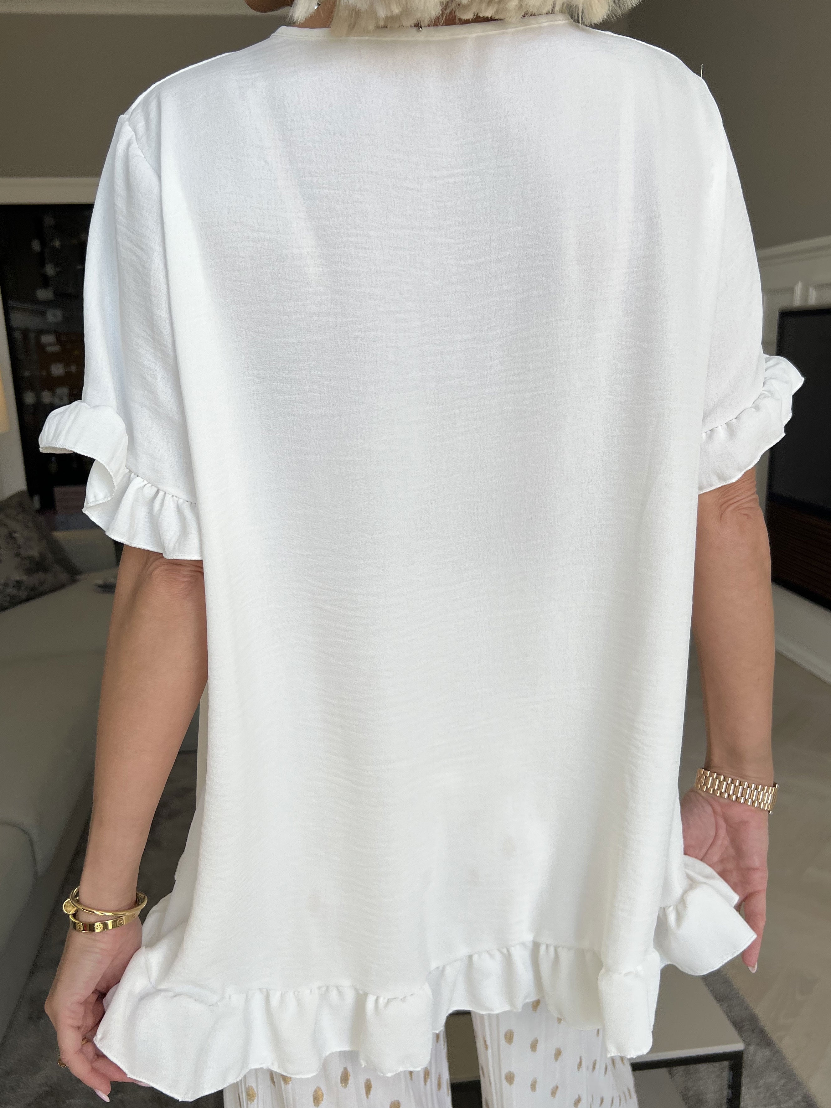 Mio - Söt tunika med volangkanter